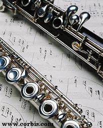 Flute and Clarinet on Sheet Music
